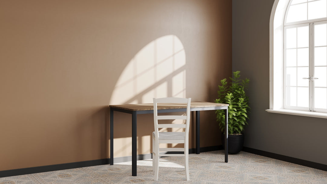 Schreibtisch Nova, 80x80x75 cm, Nussbaum Dekor/anthrazit