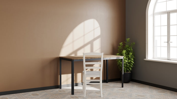 Schreibtisch Nova, 80x80x75 cm, Nussbaum Dekor/anthrazit