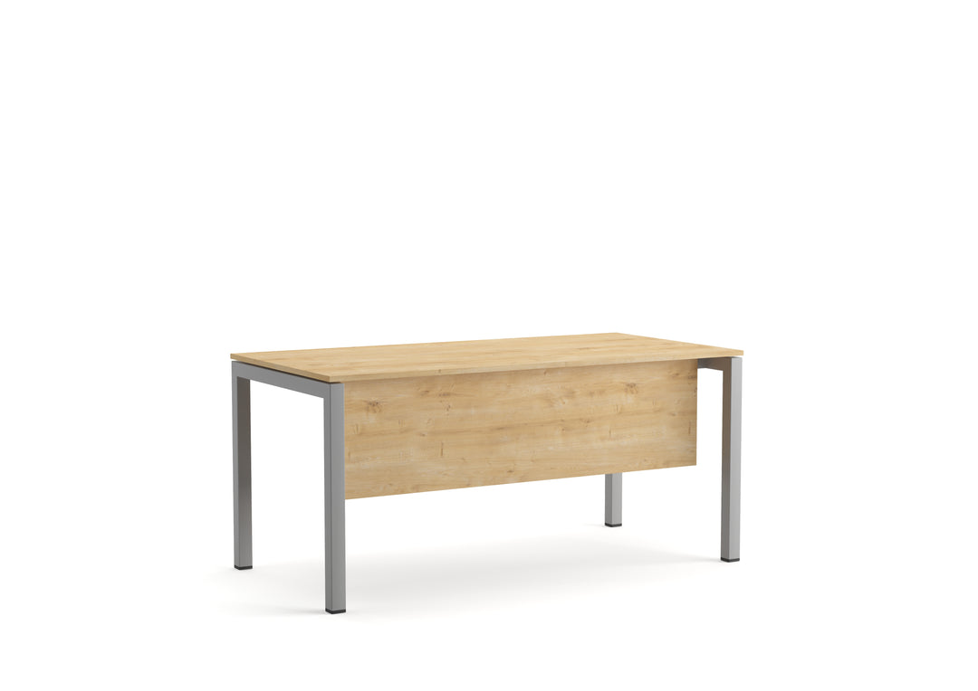Schreibtisch Tetra, 160 x 80 x 75 cm, Saphir Eiche Dekor/silber RAL 9006