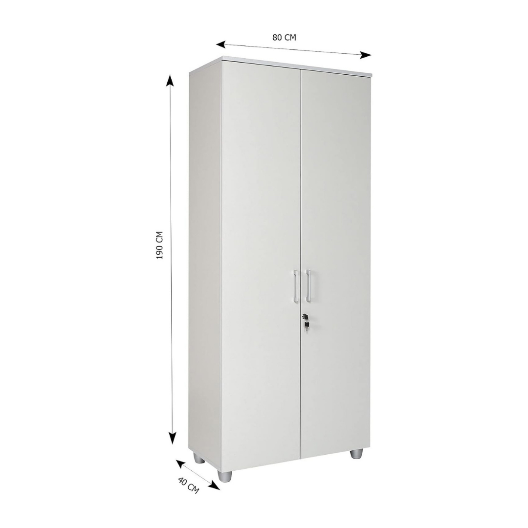 Aktenschrank, 80 cm x 40 cm x 190 cm, grau Dekor