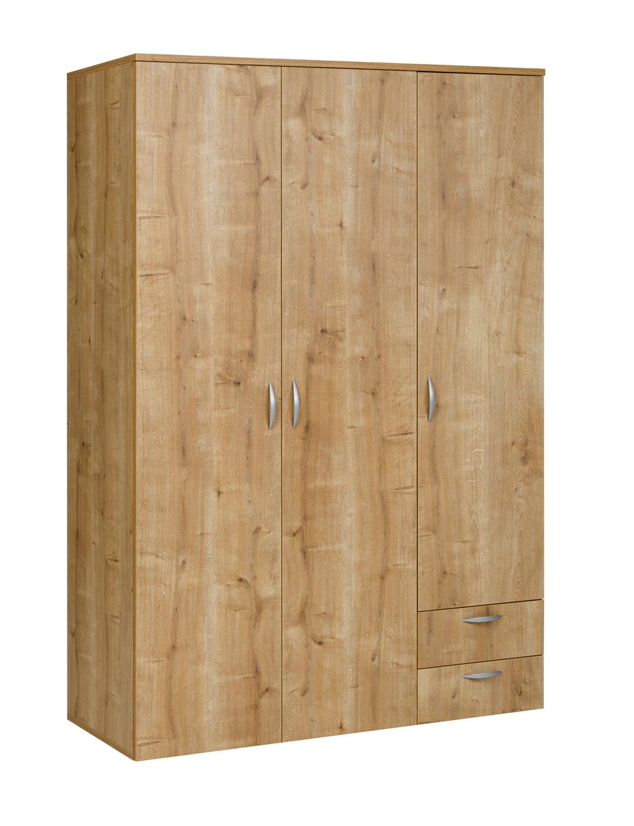 Kleiderschrank, Saphir Eiche, 120x177x52cm