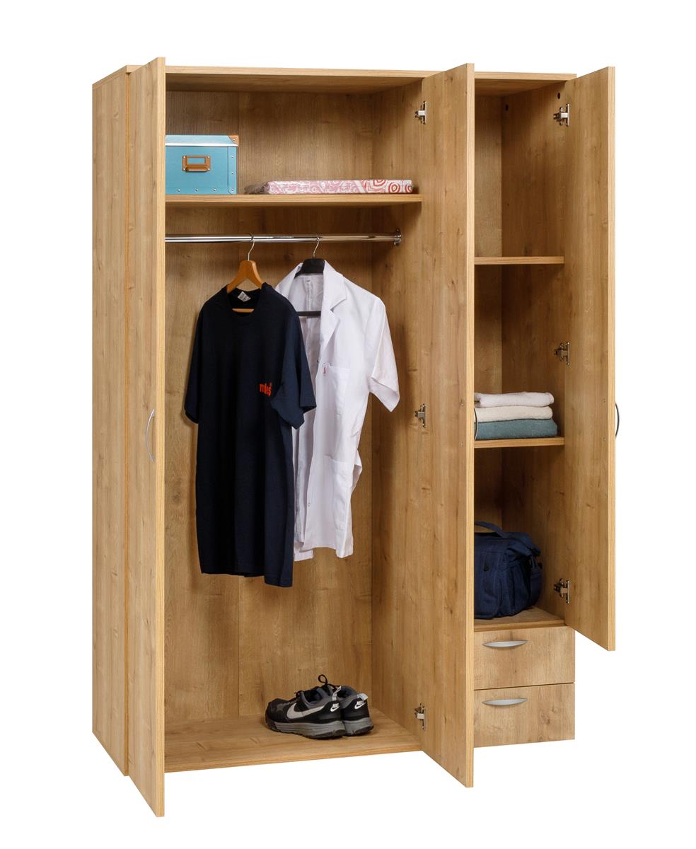Kleiderschrank, Saphir Eiche, 120x177x52cm