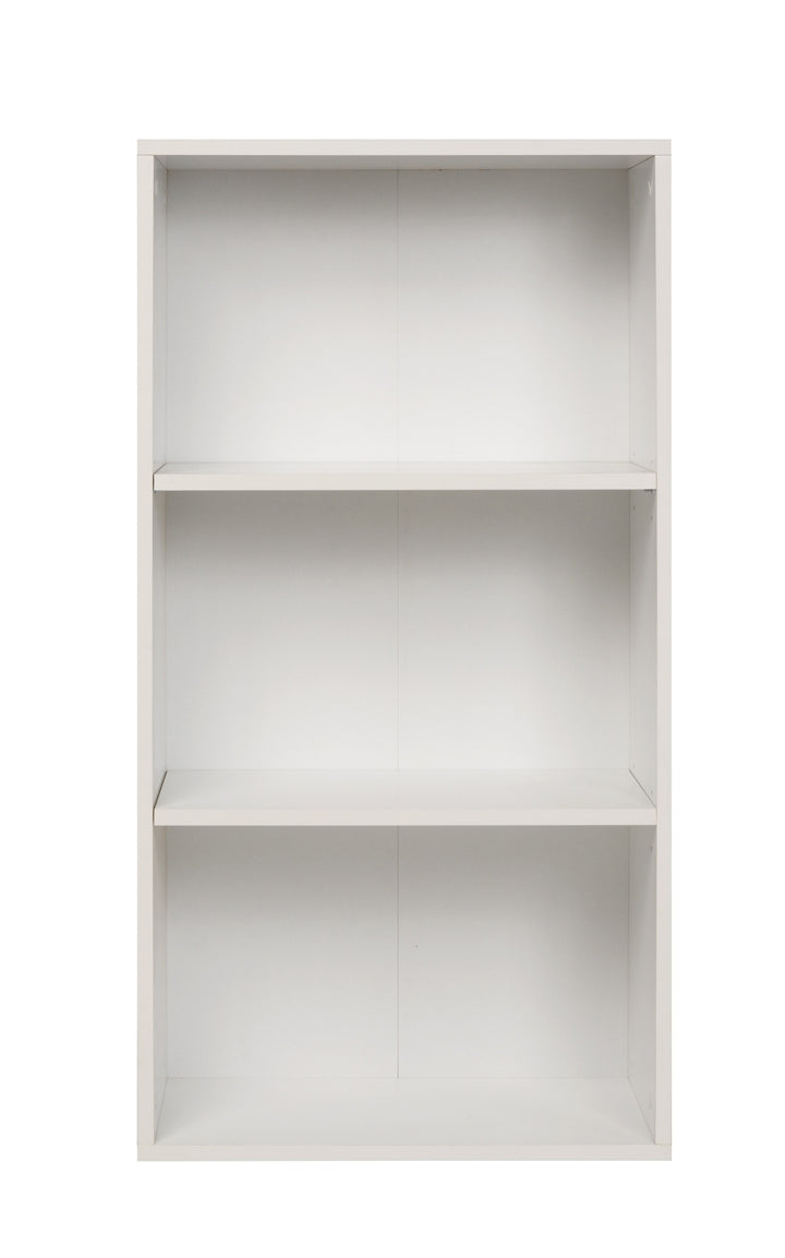 Bücherregal mit 3 Fächern, weiß, 30x24x80 cm