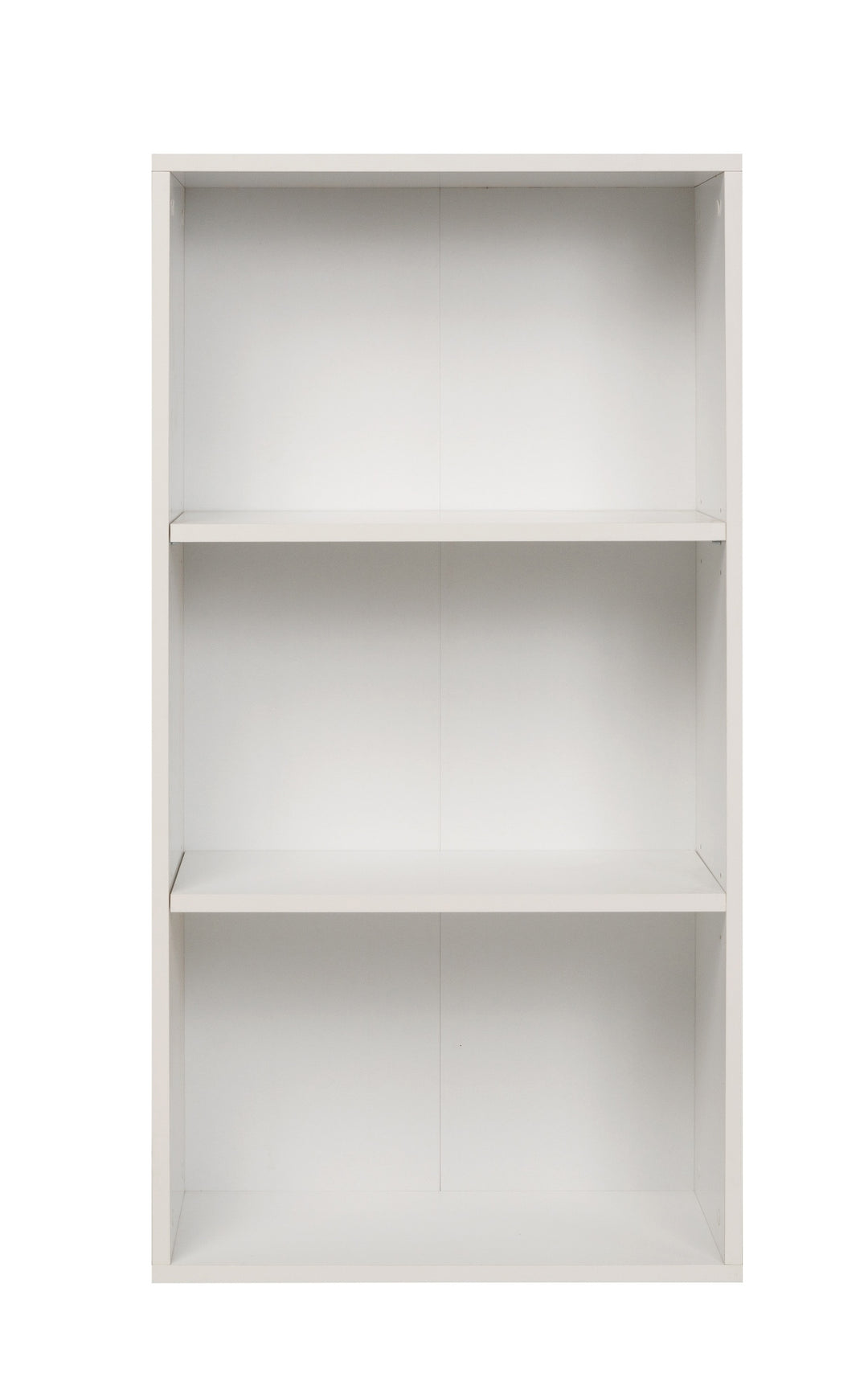 Breites Bücherregal mit 3 Fächern, weiß, 60x31x115 cm
