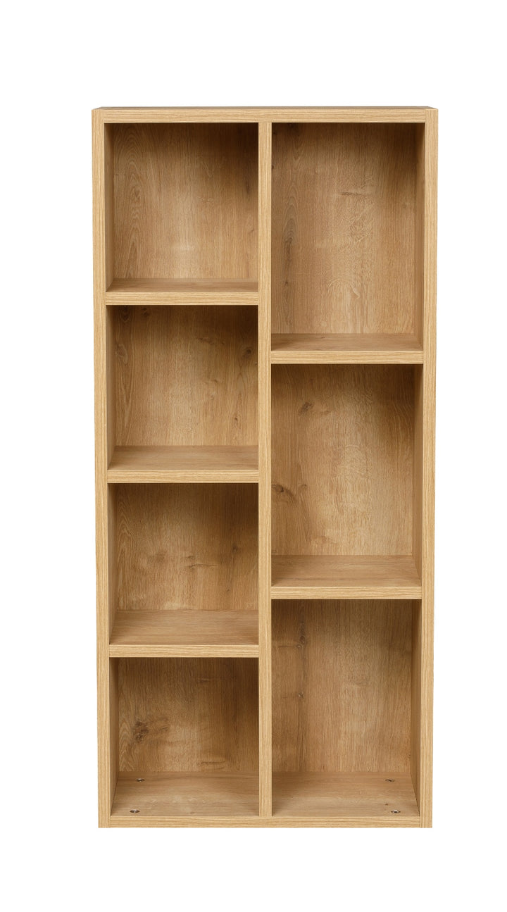 Bücherregal mit 7 Fächern, Saphir Eiche Dekor, 49,5x24x106 cm
