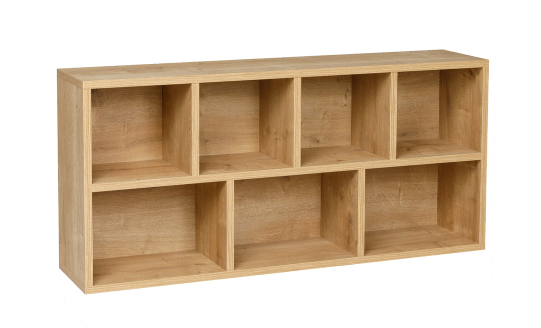 Bücherregal mit 7 Fächern, Saphir Eiche Dekor, 49,5x24x106 cm