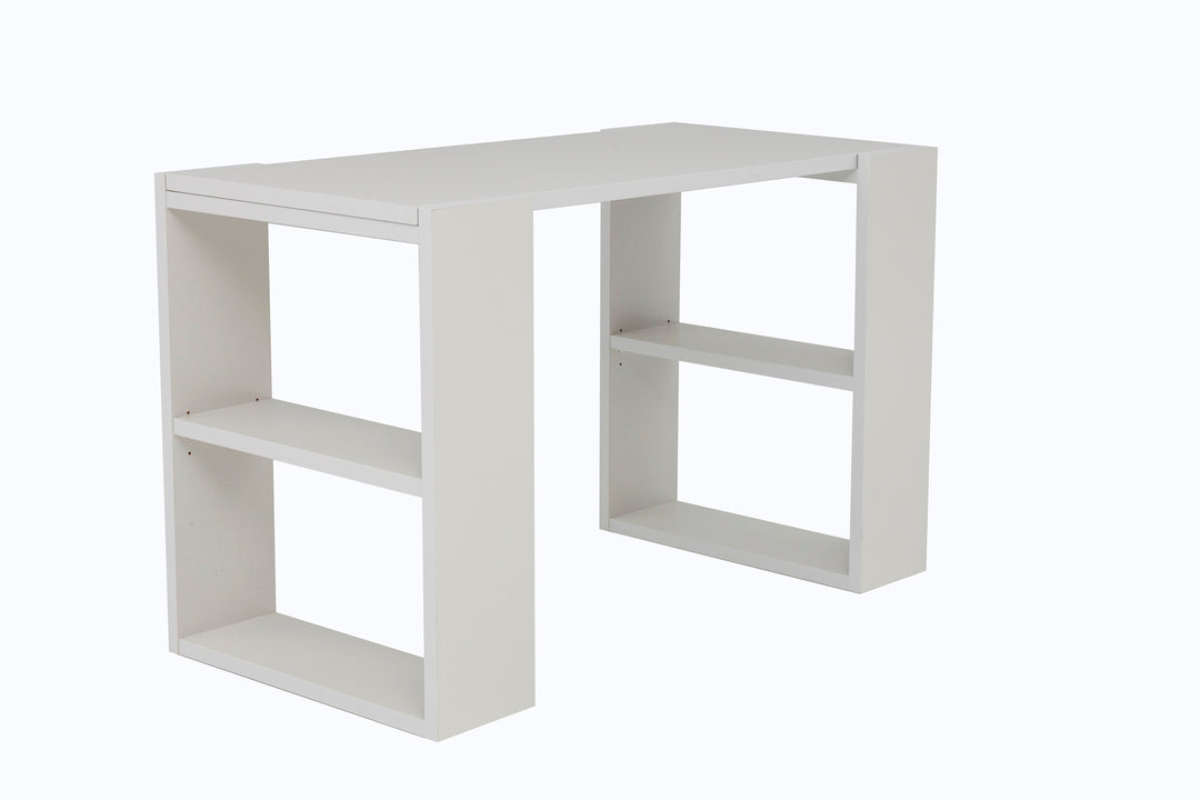 Schreibtisch Note, inkl. Regale, 120x60x75 cm, grau Dekor