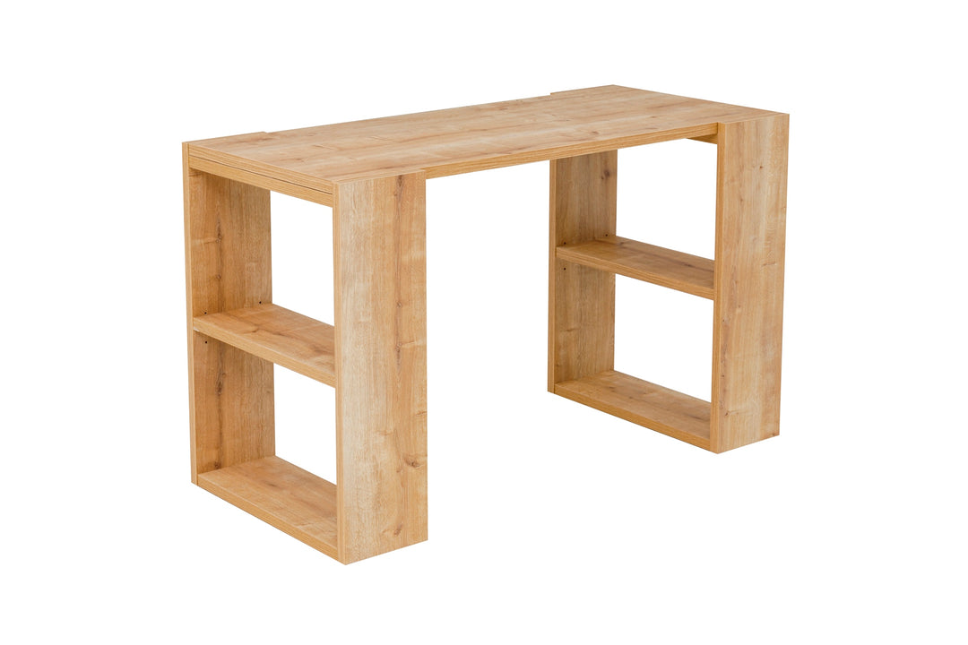 Schreibtisch Note, inkl. Regale, 120x60x75 cm, Saphir Eiche Dekor