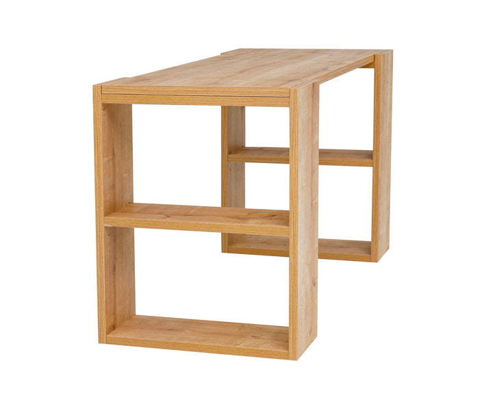 Schreibtisch Note, inkl. Regale, 120x60x75 cm, Saphir Eiche Dekor