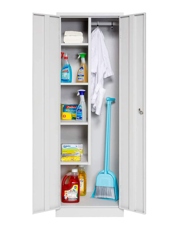 Putzmittelschrank, 60x180 cm, grau