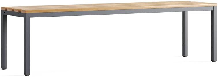 Furni24 Sitzbank für Umkleideräume BxHxT: 150x42x40 cm, Umkleidesitzbank, Umkleidebank, Garderobenbank, Sportbank, Bank mit Echtholz für Fitnessstudio