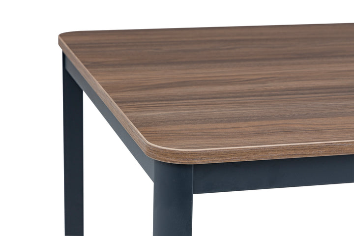 Schreibtisch Nova, 80x80x75 cm, Nussbaum Dekor/anthrazit