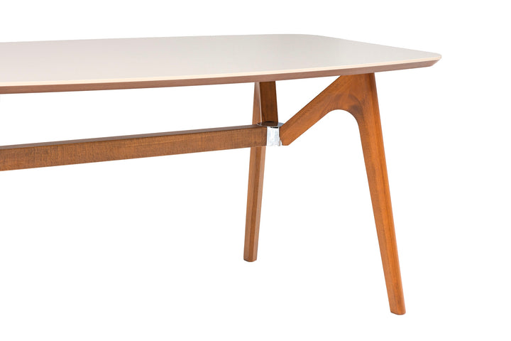 furni24 W Esstisch aus Holz Rechteckiger Moderner Esstisch Küchen Tisch Holztisch für Wohnzimmer Esszimmer Küche, Farbe Sandstein 180x90x75 cm
