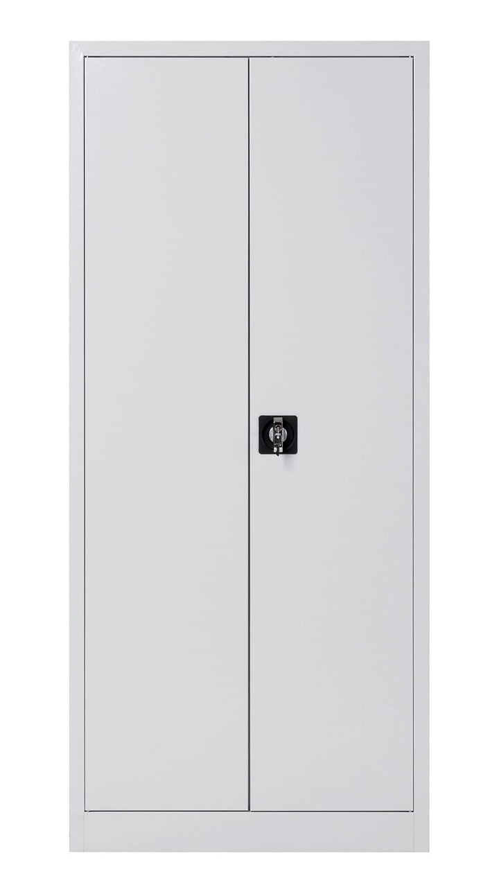 Putzmittelschrank Stahl, 80x38x180 cm, stahlgrau