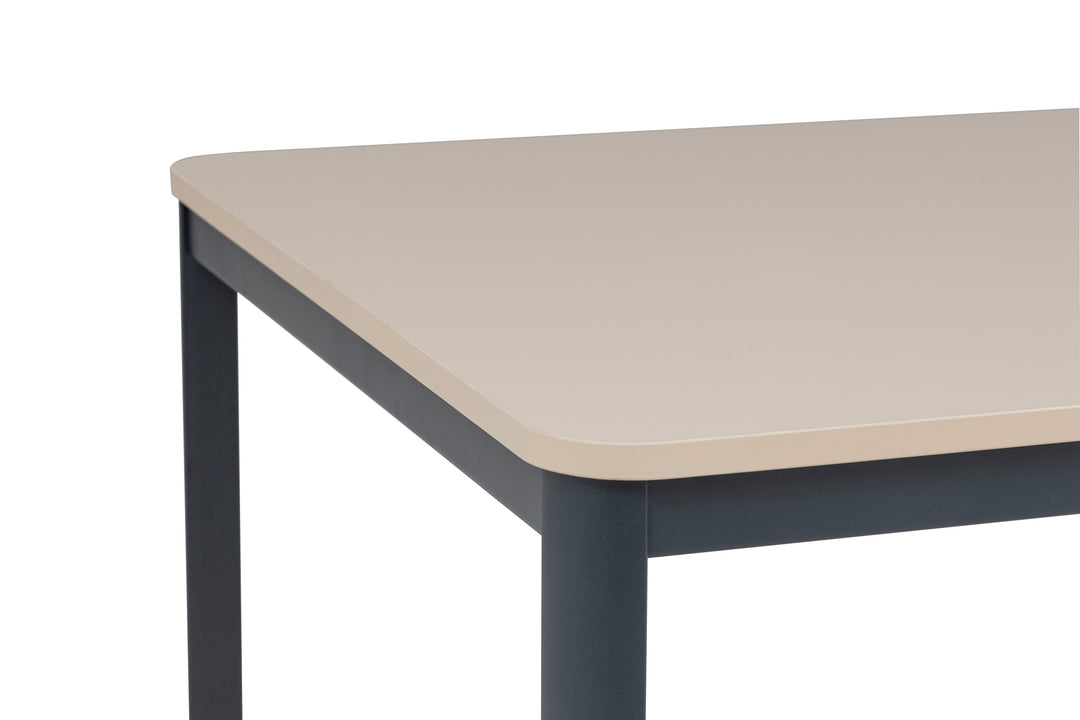 Schreibtisch Nova, 80x80x75 cm, Sandfarbe/anthrazit