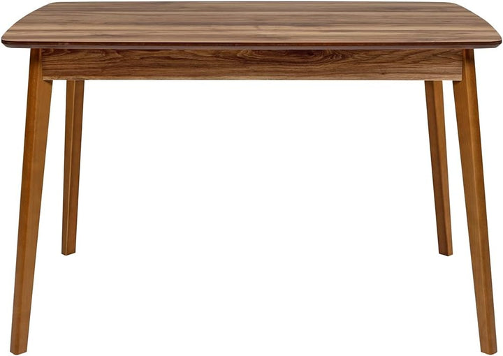 Esstisch aus Holz, Rechteckiger moderner Tisch für Esszimmer, Wohnzimmer, Küche, Walnuss Dekor, 120 x77 x77 cm