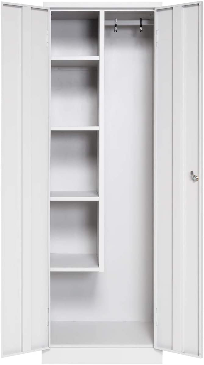 Putzmittelschrank, 60x180 cm, grau