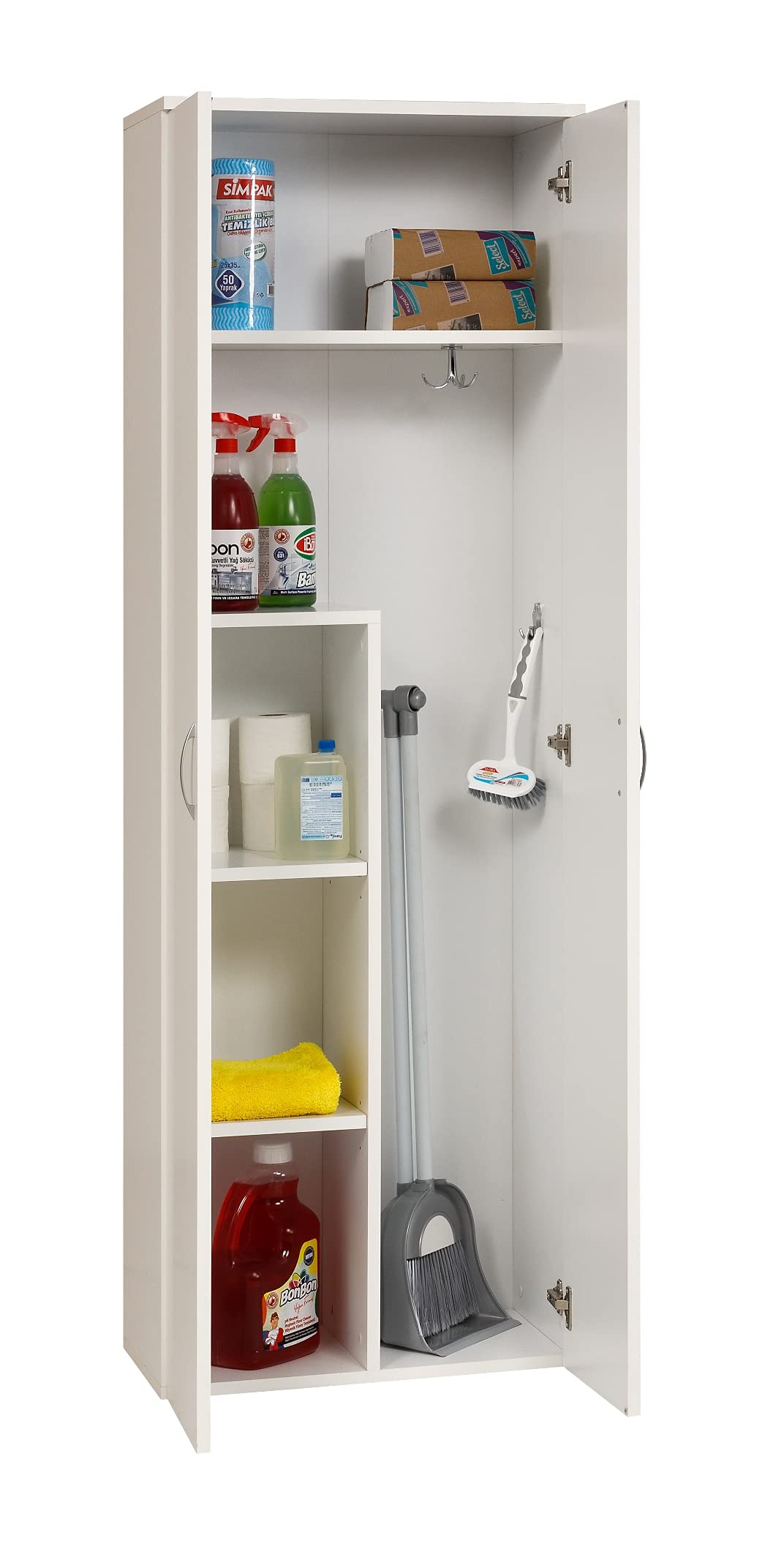 Kleiderschrank, weiß, 60x180x34 cm