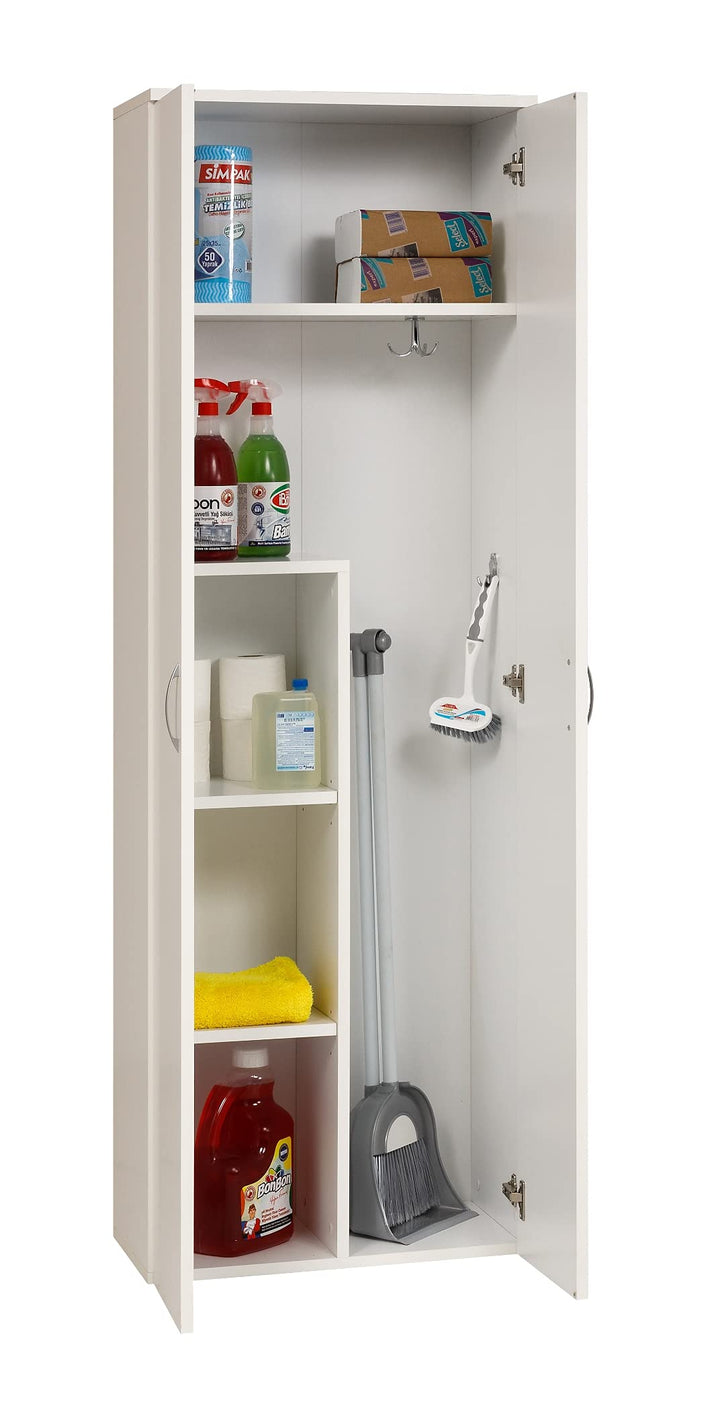 Kleiderschrank, weiß, 60x180x34 cm