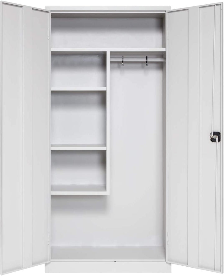 Putzmittelschrank, 92x42x195 cm, grau