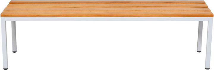 Furni24 Sitzbank für Umkleideräume BxHxT: 100x42x40 cm, Umkleidesitzbank, Umkleidebank, Garderobenbank, Sportbank, Bank mit Echtholz für Fitnessstudio
