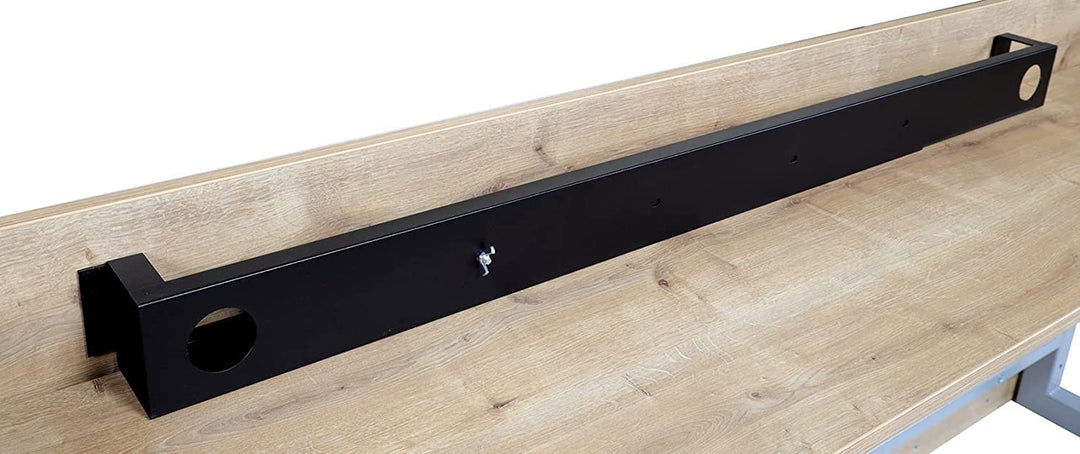 Schreibtisch Nuvi, 160 cm x 80 cm x 75 cm, Saphir Eiche Dekor inkl. Kabelkanal und Monitorständer