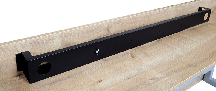 Schreibtisch Nuvi, 160 cm x 80 cm x 75 cm, Saphir Eiche Dekor inkl. Kabelkanal und Monitorständer