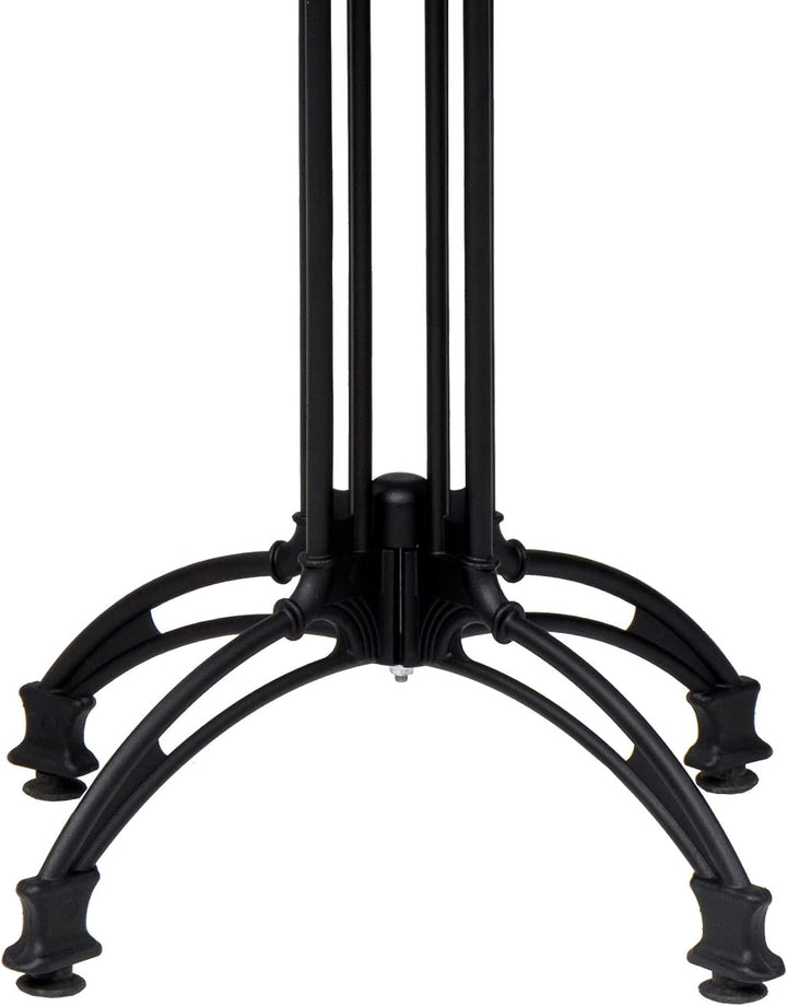 Esstisch mit Metalldrahtbeinen u. Holzplatte 59x59 cm weiß/schwarzes Gestell