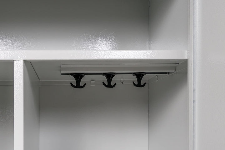 Putzmittelschrank Stahl, 80x38x180 cm, stahlgrau