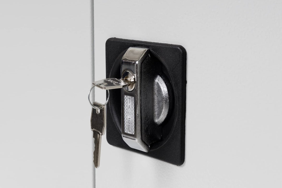 Putzmittelschrank Stahl, 80x38x180 cm, stahlgrau