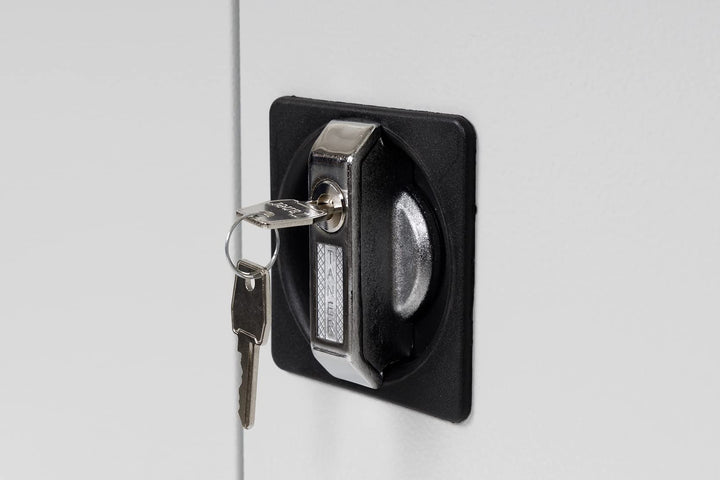 Putzmittelschrank Stahl, 80x38x180 cm, stahlgrau