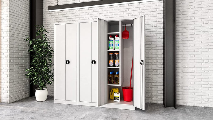 Putzmittelschrank, 60x180 cm, grau