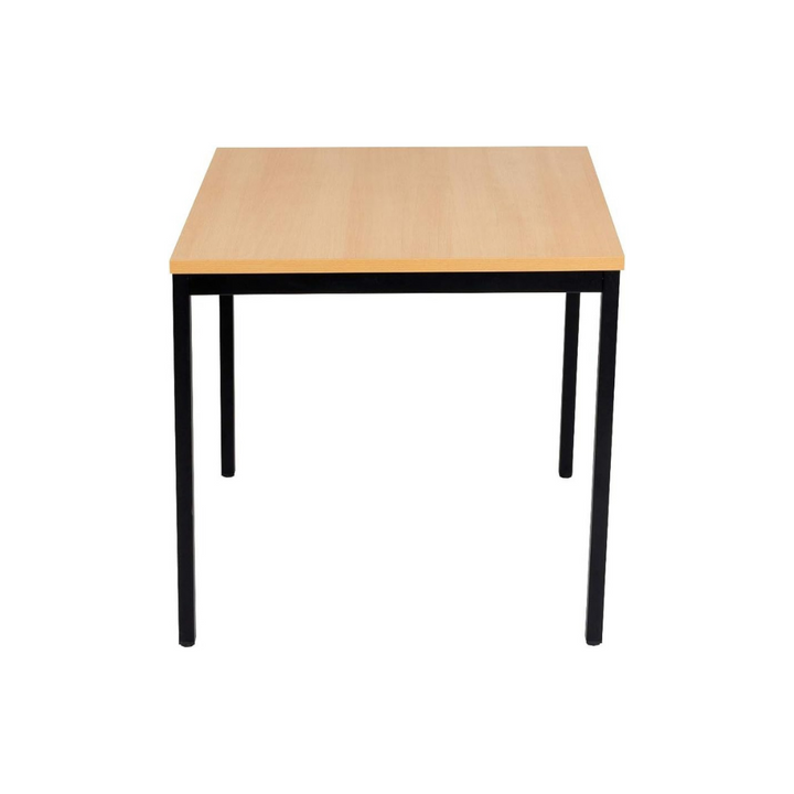 Furni24 Schreibtisch-Stahlgestell 80x80x75cm, Buche, TÜV/GS-Einfache Montage, Arbeitstisch, Bürotisch, Küchentisch, Esstisch, Druckertisch Büro-Möbel Arbeitszimmer Computertisch Gaming-Tisch Mehrzwecktisch