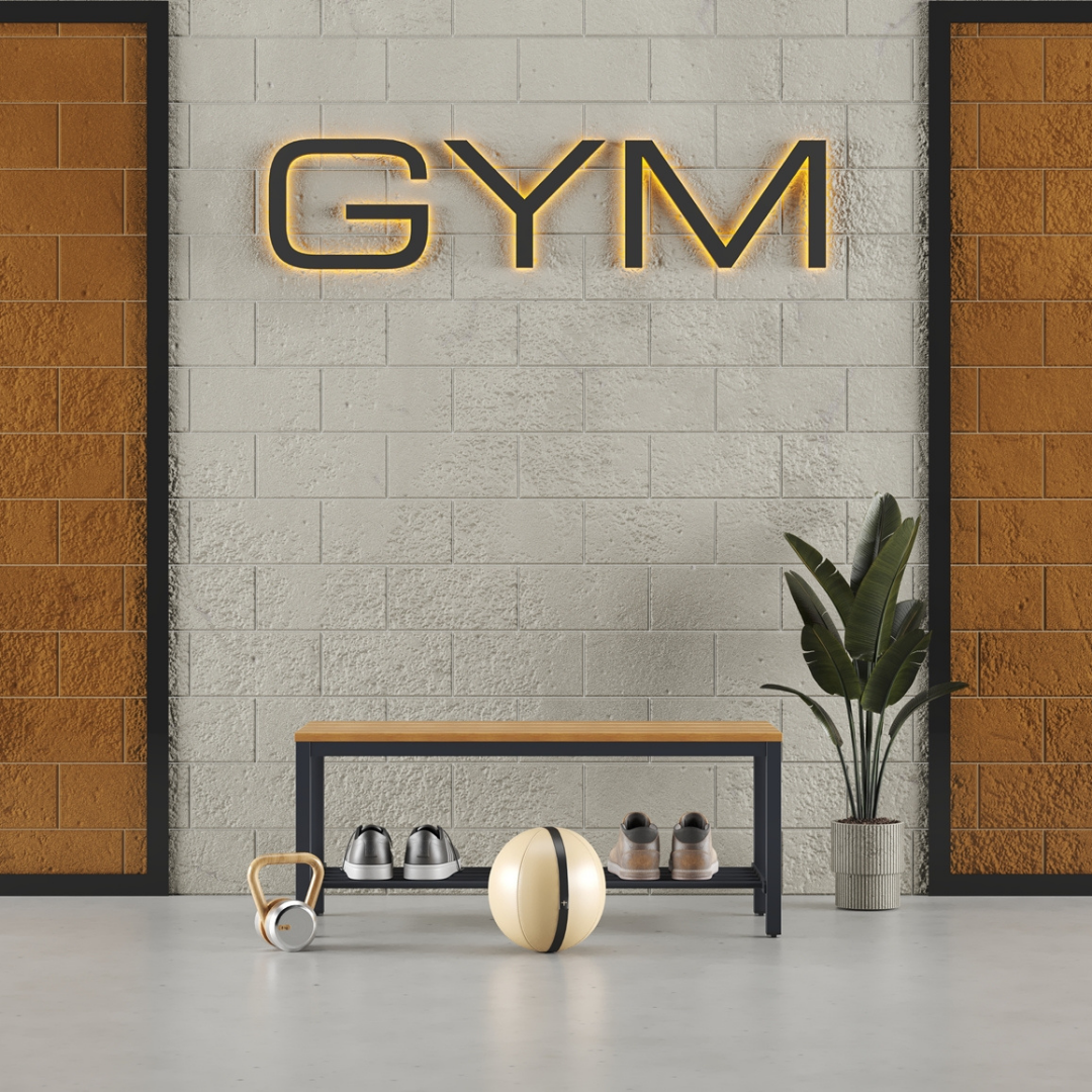 Furni24 Bank Umkleidebank, 100x42x40 cm, Sitzbank für Umkleideräume mit Schuhrost, Umkleidesitzbank, Umkleidebank, Garderobenbank, Sportbank, Bank mit Echtholz für Fitnessstudio