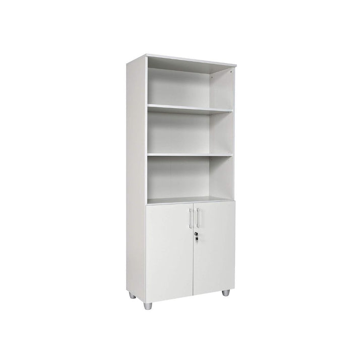 Aktenregalschrank, oben offen, 80 cm x 40 cm x 190 cm, grau Dekor
