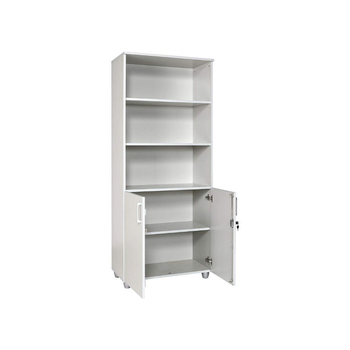 Aktenregalschrank, oben offen, 80 cm x 40 cm x 190 cm, grau Dekor