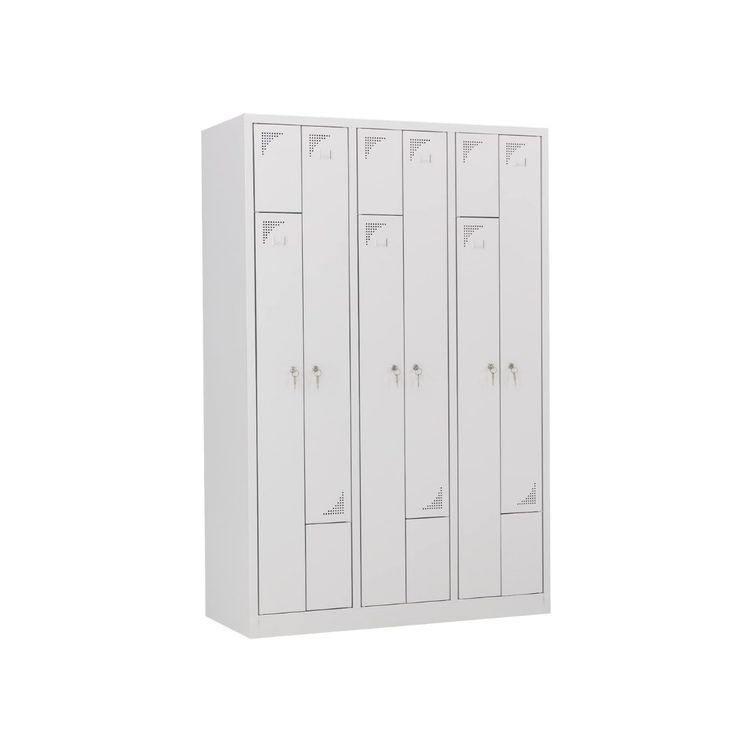 Furni24 Z Garderobenschrank Spind Umkleideschrank Personalschrank Kleiderschrank 180 cm x 120 cm x 50 cm **fertig montiert** Verschiedene Ausführungen