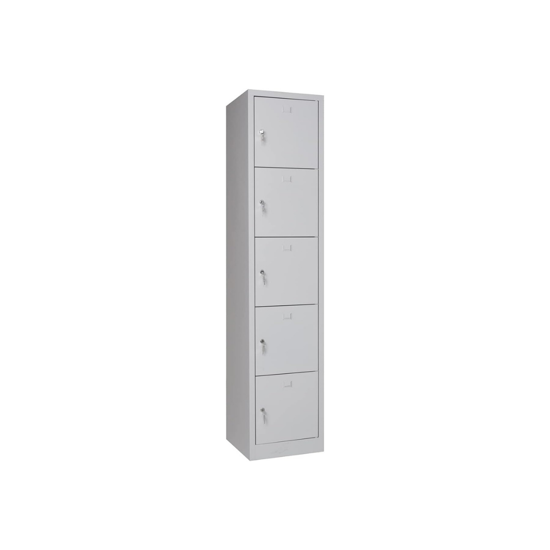 Furni24 Schließfachschrank Schließfach Wertfachschrank Personalschrank Wertfach Spind 190 cm x 40 cm x 45 cm grau RAL 7035 **fertig montiert** Verschiedene Ausführungen