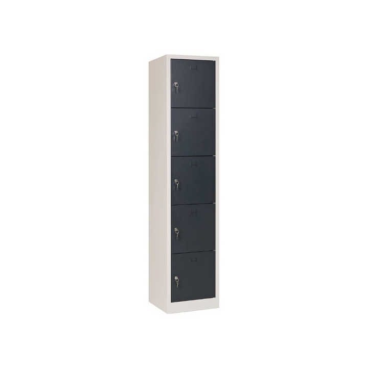 Furni24 Schließfachschrank Schließfach Wertfachschrank Personalschrank Wertfach Spind 190 cm x 40 cm x 45 cm anthrazitgrau RAL 7016 **fertig montiert** Verschiedene Ausführungen