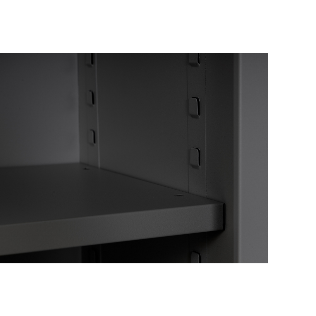 Aktenregal Stahlregalschrank, Schrank Büroschrank offen, Platz für ca. 55 Ordner, schwarz