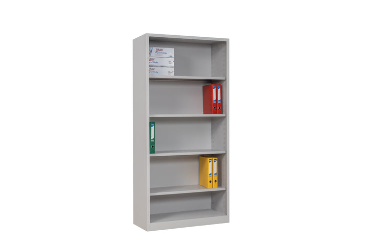 Aktenregal Stahlregalschrank, Schrank Büroschrank offen, Platz für ca. 55 Ordner, grau