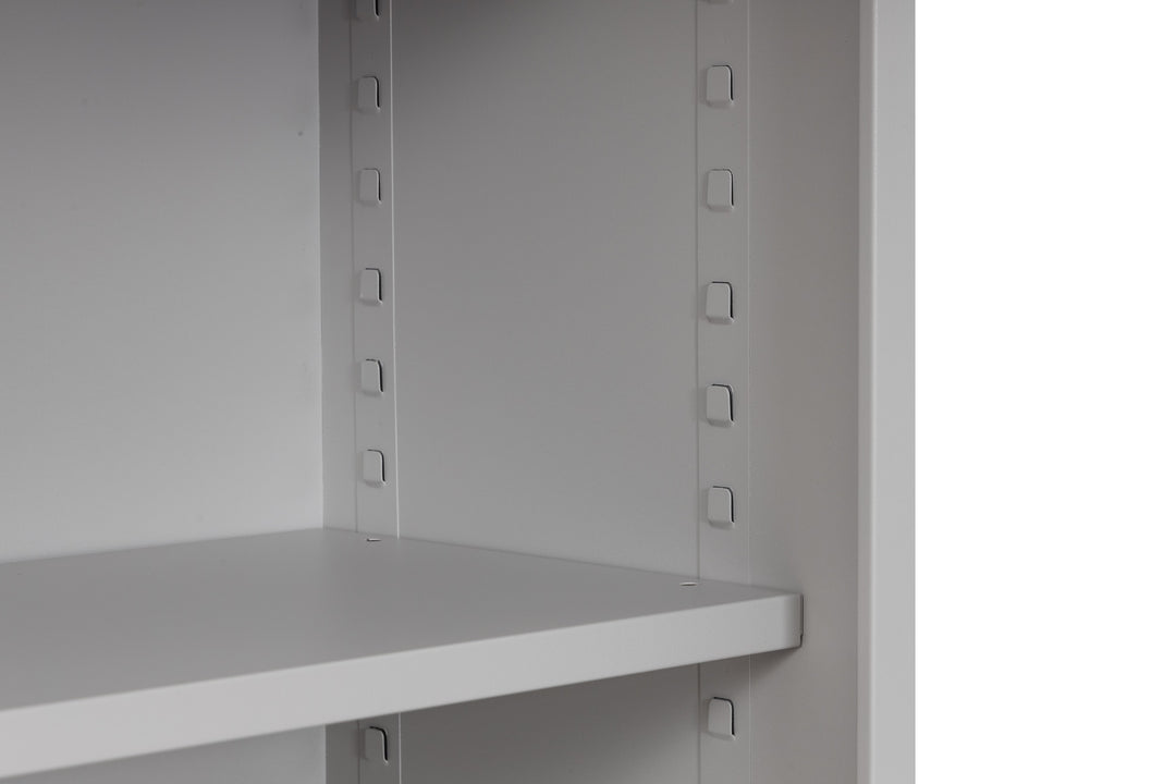 Aktenregal Stahlregalschrank, Schrank Büroschrank offen, Platz für ca. 55 Ordner, grau