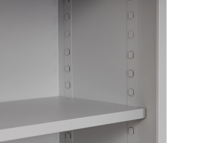 Aktenregal Stahlregalschrank, Schrank Büroschrank offen, Platz für ca. 55 Ordner, grau