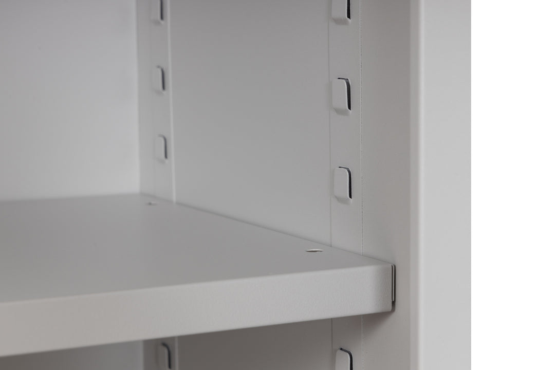 Aktenregal Stahlregalschrank, Schrank Büroschrank offen, Platz für ca. 55 Ordner, grau