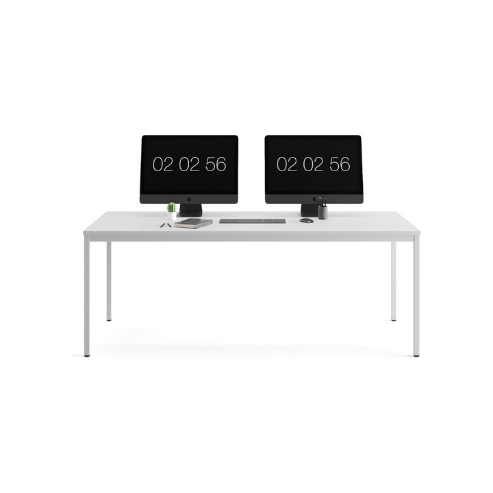 Furni24 Schreibtisch-Stahl 120x80x75cm, Grau, TÜV/GS-Einfache Montage, Arbeitstisch, Bürotisch, Küchentisch, Esstisch, Druckertisch Büro-Möbel Arbeitszimmer Computertisch Gaming-Tisch Mehrzwecktisch