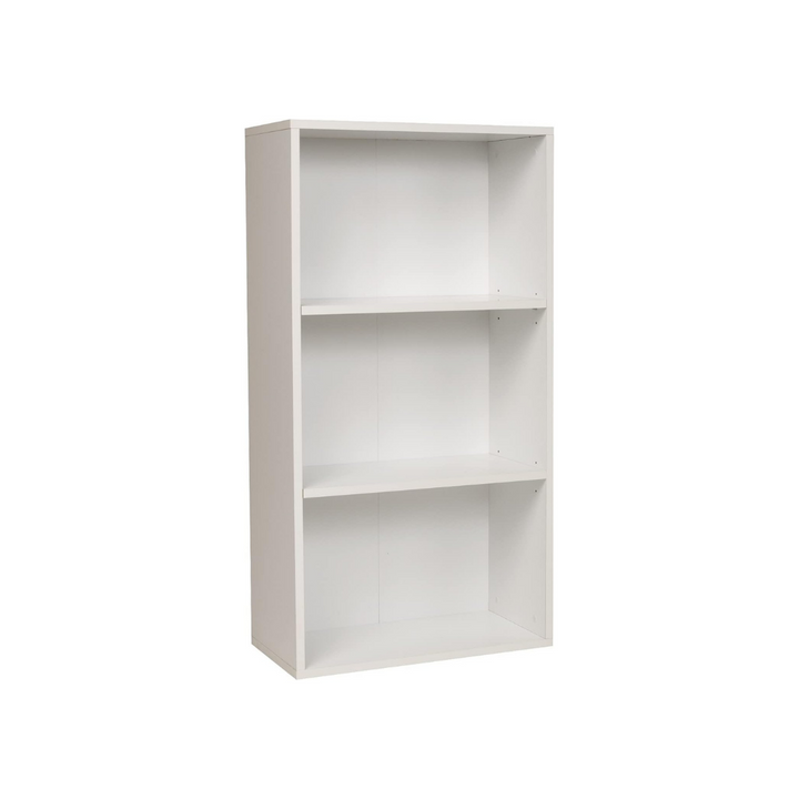Breites Bücherregal mit 3 Fächern, weiß, 60x31x115 cm