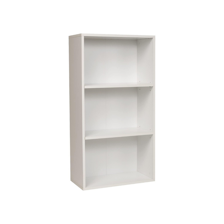 Bücherregal mit 3 Fächern, weiß, 30x24x80 cm