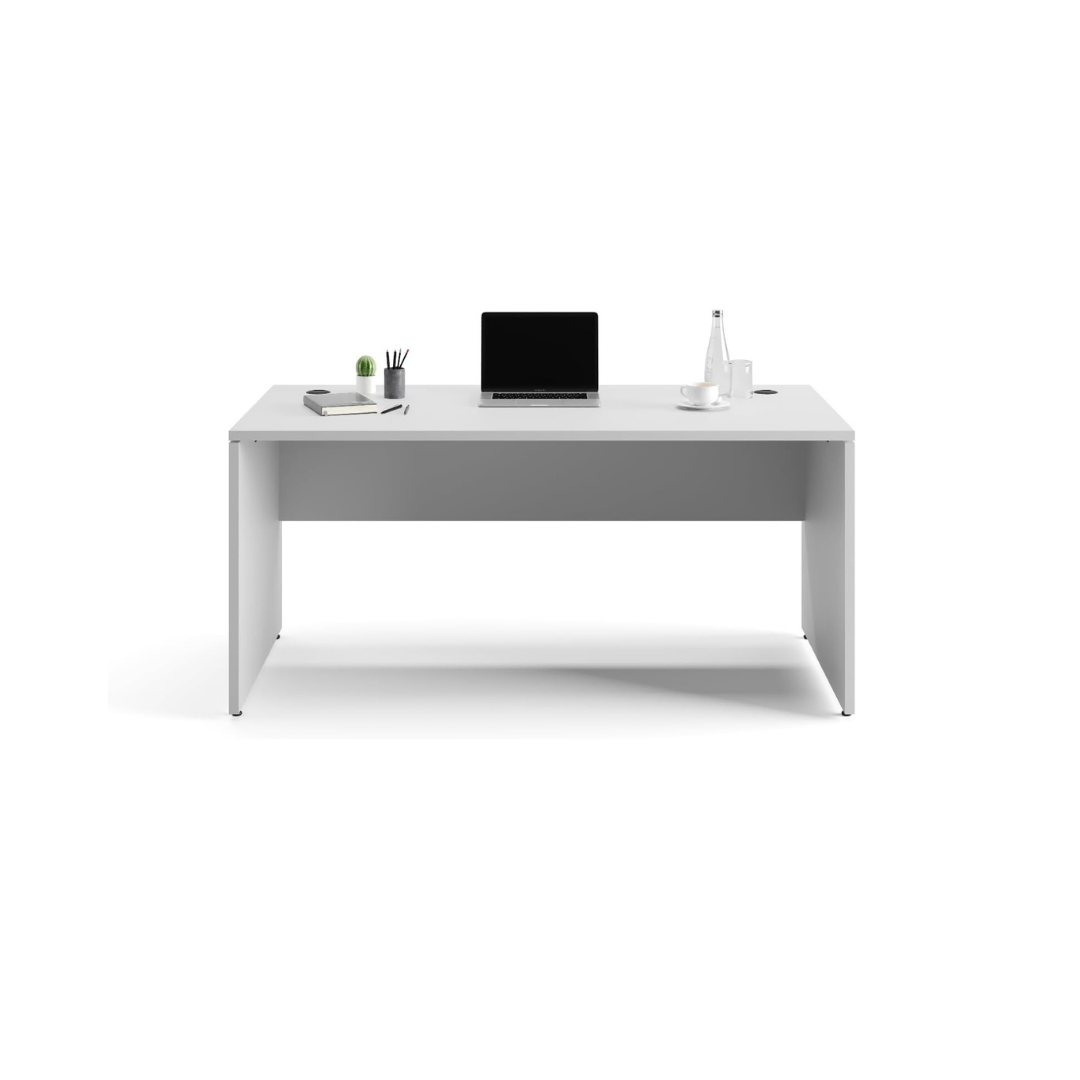 Schreibtisch Nuvi, 180 cm x 80 cm x 75 cm, grau Dekor