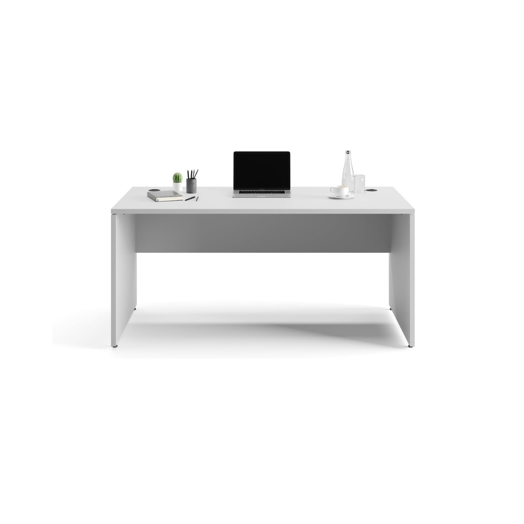 Schreibtisch Nuvi, 160 cm x 80 cm x 75 cm, grau Dekor