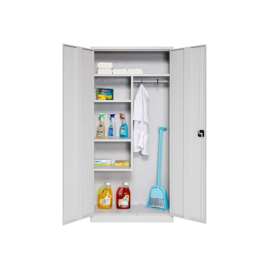 Putzmittelschrank, 92x42x195 cm, grau